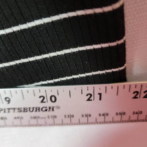 Cato Pull Over Knit Top Womens Sz 18/20 3/4 Sleeves Black & White Striped NWT - Picture 6 of 12